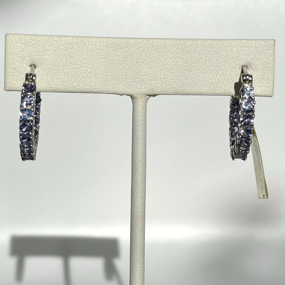 Tanzanite Inside Out Hoop Earrings
